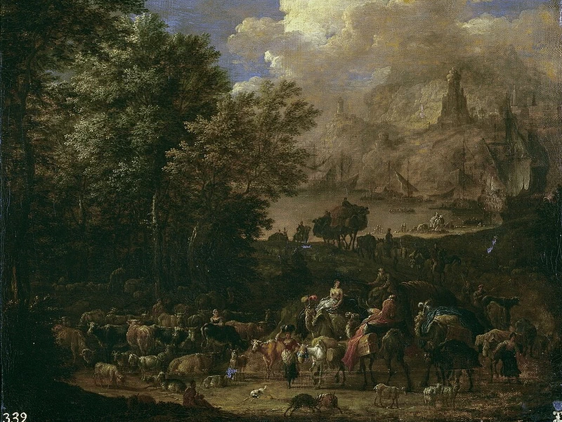 1664-Jan Baptist van der Meiren - Viaggio di Giacobbe - Museo Nacional del Prado, Madrid